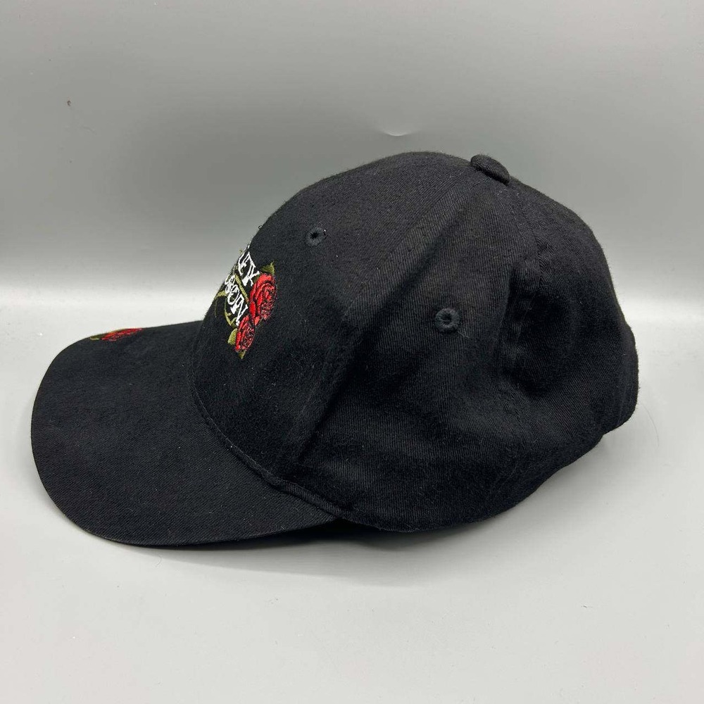 Harley Davidson Motorcycles‎ Hat Women Black Floral Strap Back Cap Cotton - Picture 3 of 8